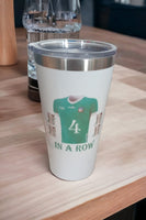 4 in a row steel travel mug