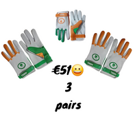 Tri colour glove, 3 pair