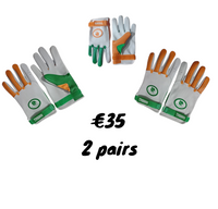 tri colour glove, 2 pairs