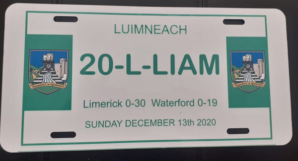 Limerick GAA License plate 2020