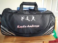 Heavy duty gear bag. Black & silver (personalised)