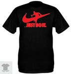 t shirt, Black, Just do it