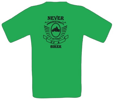 NEVER UNDERESTIMATE A BIKER