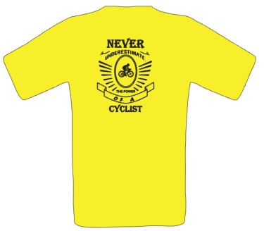 NEVER UNDERESTIMATE A CYCLIST