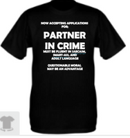 T shirt, Partner in Crime