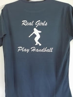 T-shirt,Polyester T Shirt, Real girls play Handball